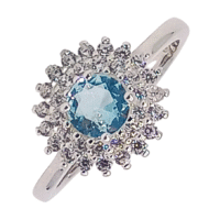Anel Safira Zirconia