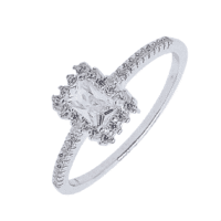Anel Retangular Zirconia